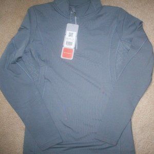 Elevate Caltech Top Womens Athletic Shirt Grey 1/4 Zip Pullover Size Small, new